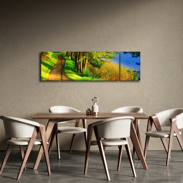 Obraz szlaku wzdłuż wody (170x50 cm)