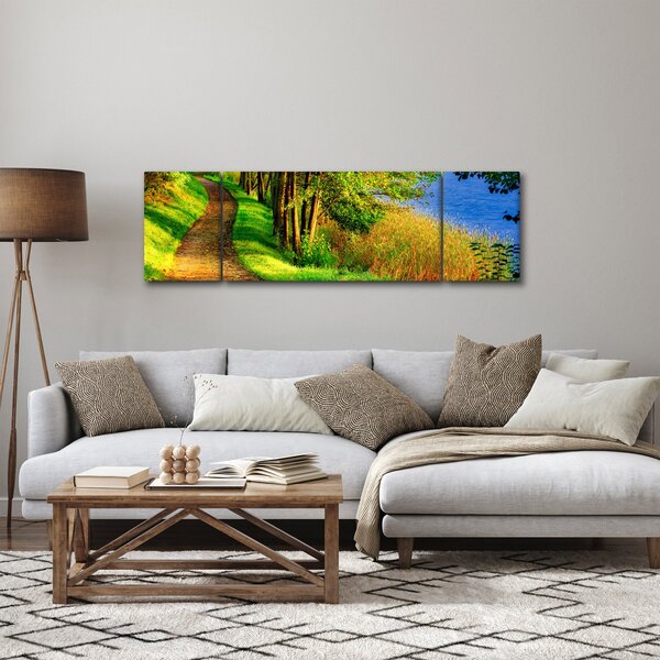 Obraz szlaku wzdłuż wody (170x50 cm)
