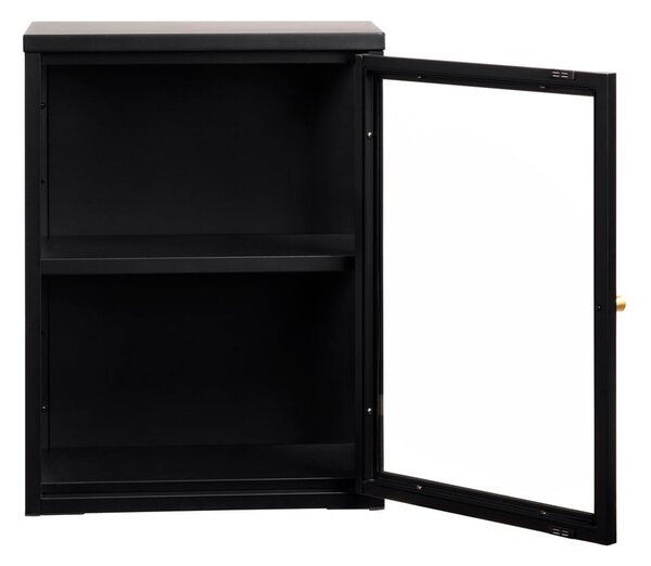 Czarna metalowa witryna wisząca 45x60 cm Carmel – Unique Furniture