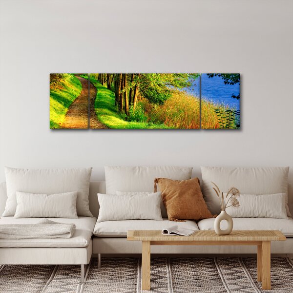 Obraz szlaku wzdłuż wody (170x50 cm)