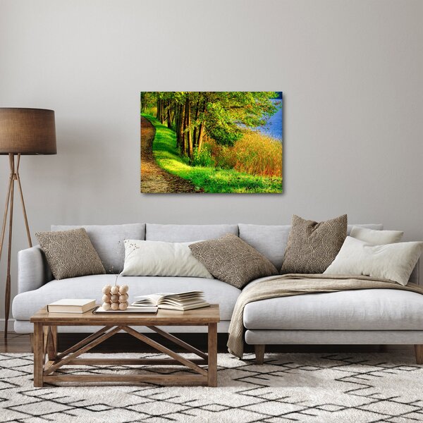 Obraz szlaku wzdłuż wody (70x50 cm)