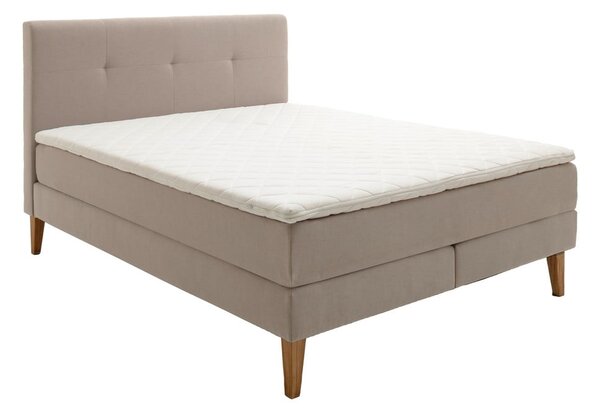 Beżowe łóżko boxspring 160x200 cm Stockholm – Meise Möbel