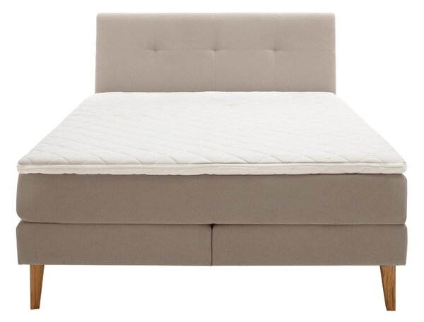 Beżowe łóżko boxspring 160x200 cm Stockholm – Meise Möbel