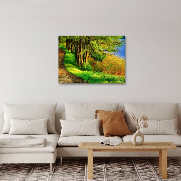 Obraz szlaku wzdłuż wody (70x50 cm)