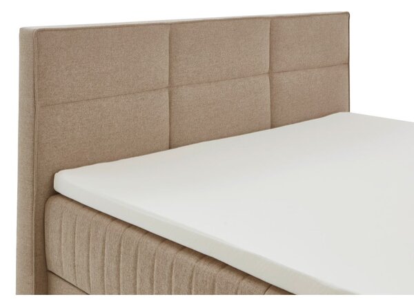 Beżowe łóżko boxspring ze schowkiem 160x200 cm Tambo – Meise Möbel