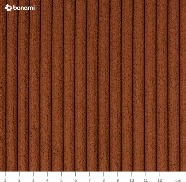 Pomarańczowa sztruksowa rozkładana sofa 218 cm Tori – Bonami Selection