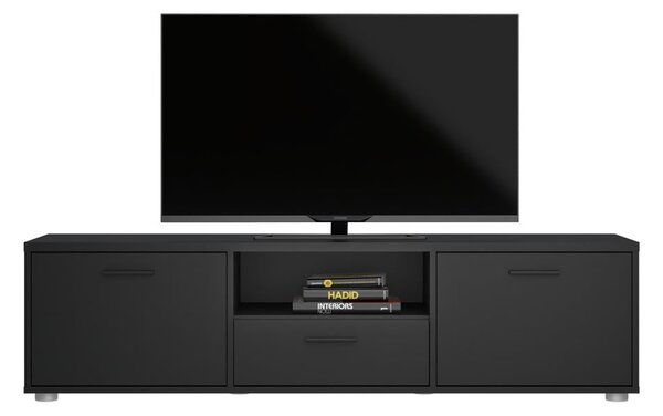 Czarna szafka pod TV 147x38 cm Media – Tvilum