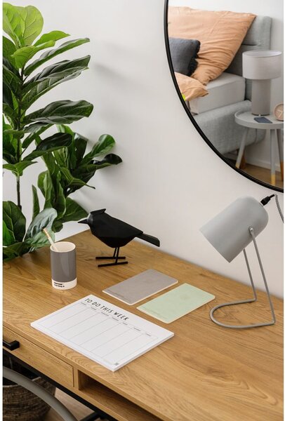Szaroniebieskie tapicerowane łóżko dwuosobowe ze schowkiem ze stelażem 180x200 cm Lotte – Meise Möbel