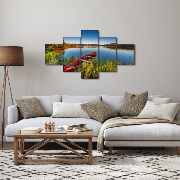 Obraz czerwonej kropki (125x70 cm)