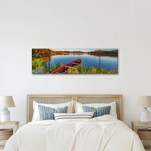 Obraz czerwonej kropki (170x50 cm)