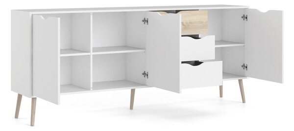 Biała komoda 196x82x39 cm Oslo – Tvilum