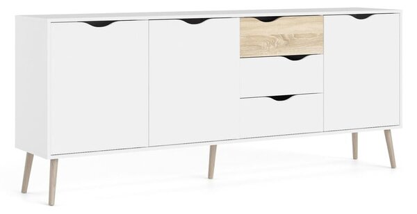 Biała komoda 196x82x39 cm Oslo – Tvilum