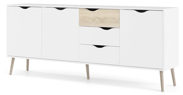Biała komoda 196x82x39 cm Oslo – Tvilum