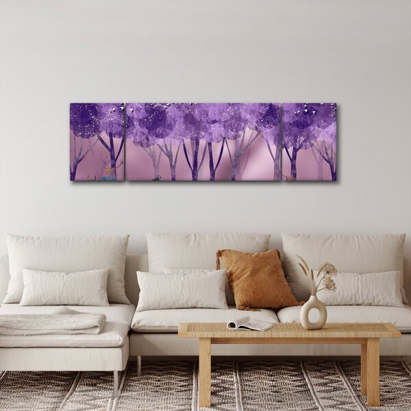 Obraz - Jeleń w magicznym lesie (170x50 cm)