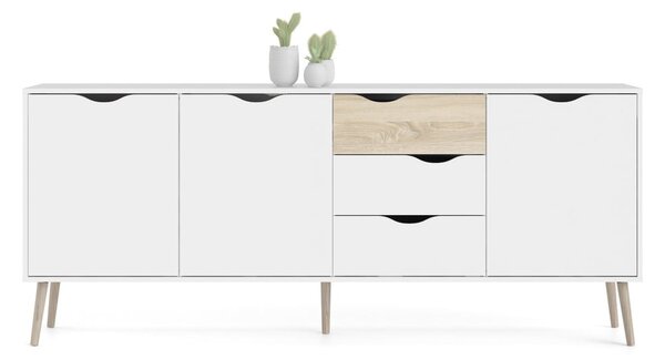 Biała komoda 196x82x39 cm Oslo – Tvilum