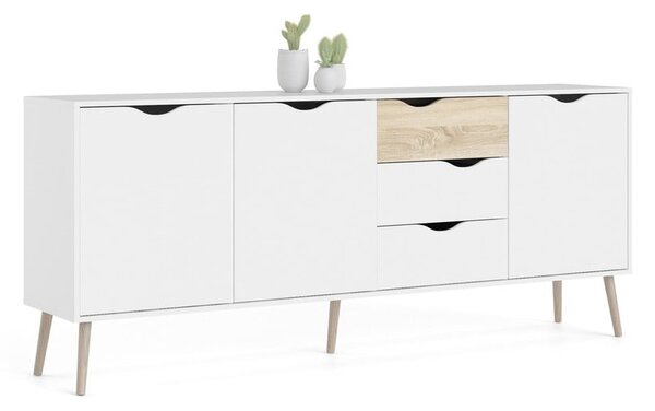 Biała komoda 196x82x39 cm Oslo – Tvilum