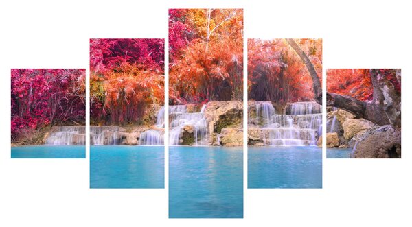 Obraz turkusowej laguny, Laos, Tat Kuang Si (125x70 cm)