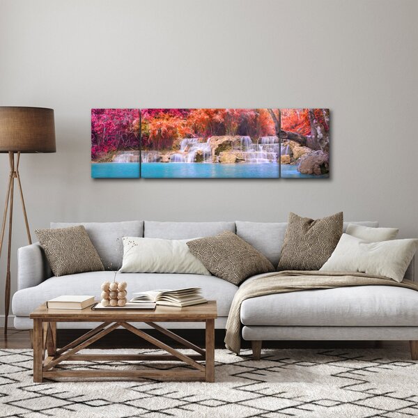 Obraz turkusowej laguny, Laos, Tat Kuang Si (170x50 cm)