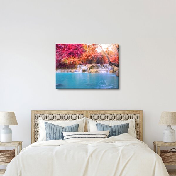 Obraz turkusowej laguny, Laos, Tat Kuang Si (70x50 cm)