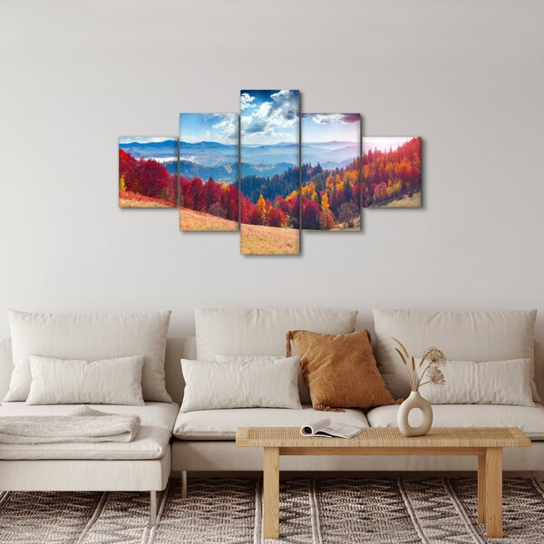 Obraz kolorowego jesiennego krajobrazu (125x70 cm)
