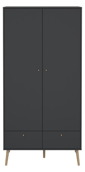 Antracytowa szafa 99x200 cm Bodo – Tvilum