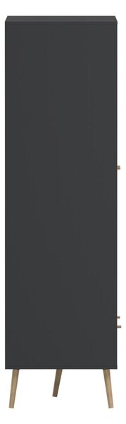 Antracytowa szafa 99x200 cm Bodo – Tvilum