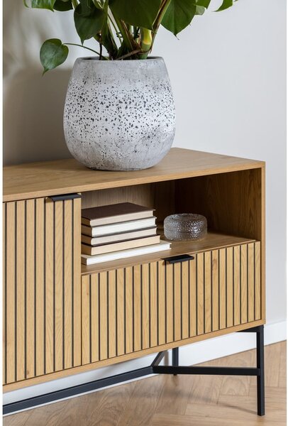 Niska komoda w dekorze dębu 180x70 cm Jaipur – Actona