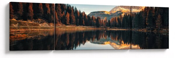 Obraz - Alpy, Włochy, Dolomity, Lago Antorno (170x50 cm)