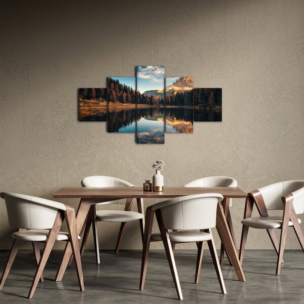 Obraz - Alpy, Włochy, Dolomity, Lago Antorno (125x70 cm)