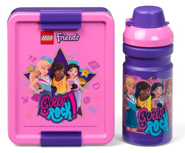 Komplet butelki na wodę i pudełka na przekąski LEGO® Friends Girls Rock