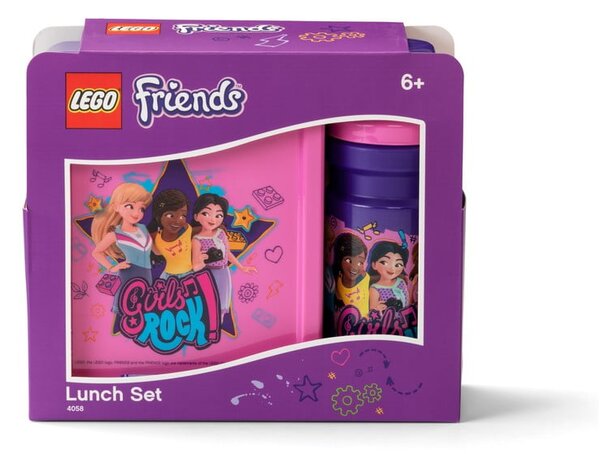 Komplet butelki na wodę i pudełka na przekąski LEGO® Friends Girls Rock