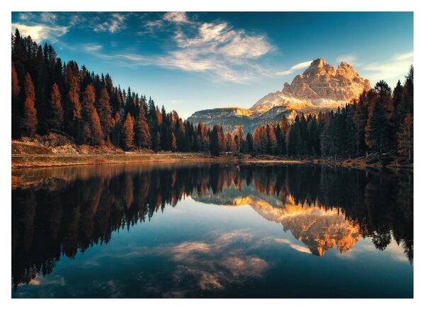 Obraz - Alpy, Włochy, Dolomity, Lago Antorno (70x50 cm)
