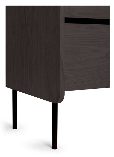 Czarna wysoka komoda w dekorze dębu 80x82 cm Wrap – Bonami Selection
