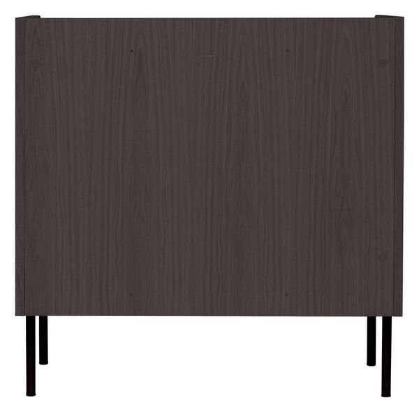Czarna wysoka komoda w dekorze dębu 80x82 cm Wrap – Bonami Selection