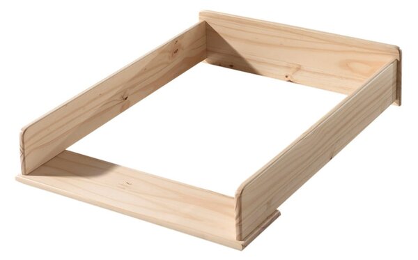 Biała niska komoda dziecięca z litego drewna sosnowego z przewijakiem 90x106 cm KIDDY – Vipack