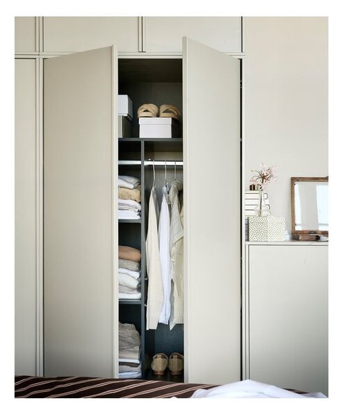 Kremowa szafa modułowa z litego drewna sosnowego 100x200 cm Daily – vtwonen
