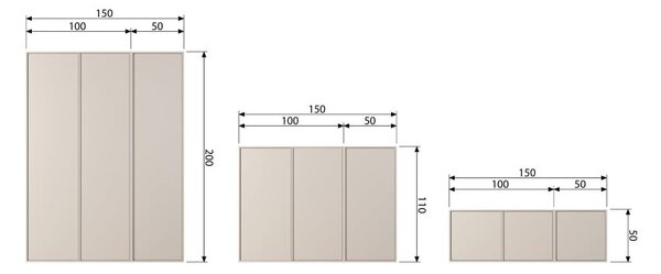 Kremowa szafa modułowa z litego drewna sosnowego 100x200 cm Daily – vtwonen