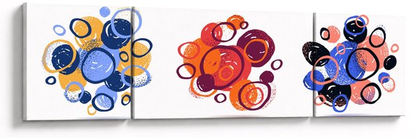 Obraz kolorowych kółek (170x50 cm)