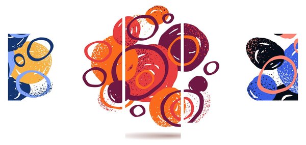 Obraz kolorowych kółek (125x70 cm)