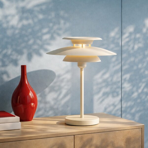 Lampa stołowa w stylu retro beżowa stalowa 45 cm - Pauly