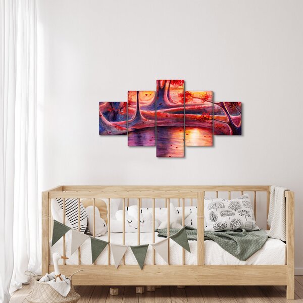 Obraz magicznego lasu (125x70 cm)