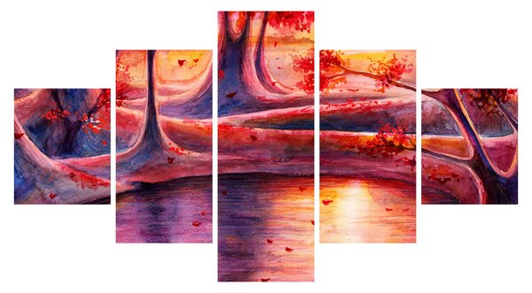 Obraz magicznego lasu (125x70 cm)