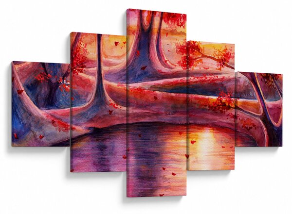 Obraz magicznego lasu (125x70 cm)