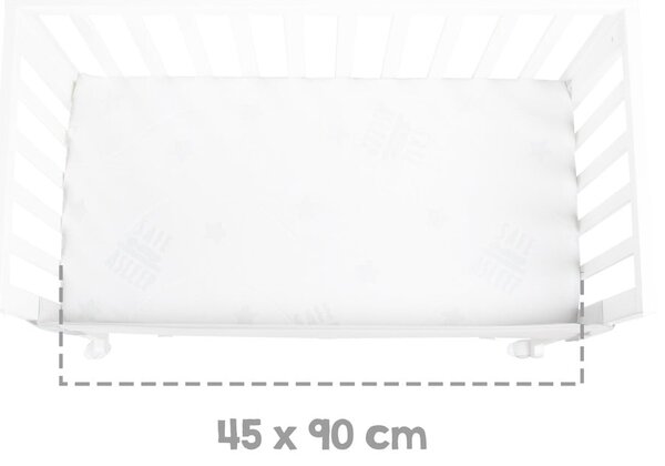 Białe łóżeczko 90x45 cm – Roba