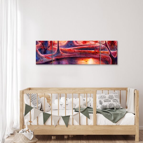 Obraz magicznego lasu (170x50 cm)