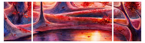 Obraz magicznego lasu (170x50 cm)