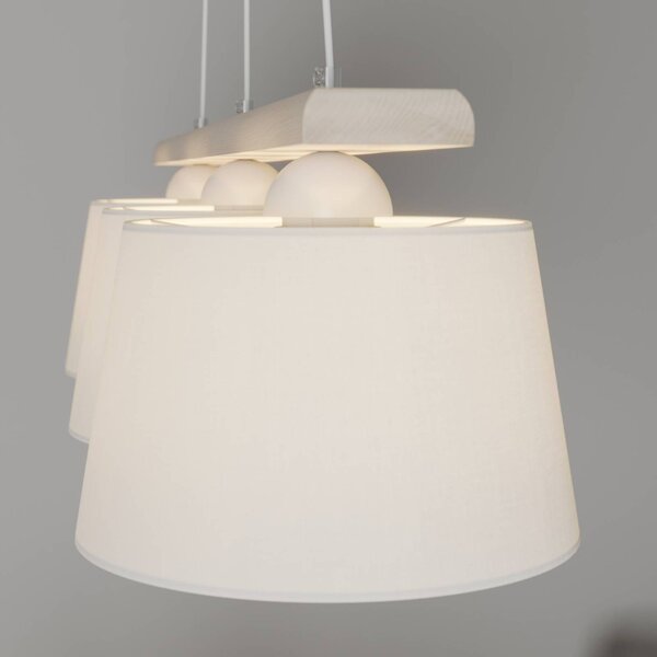 Lampa wisząca Sweden Euluna, możliwość ściemniania, salon / jadalnia, tkanina / materiał / jedwab