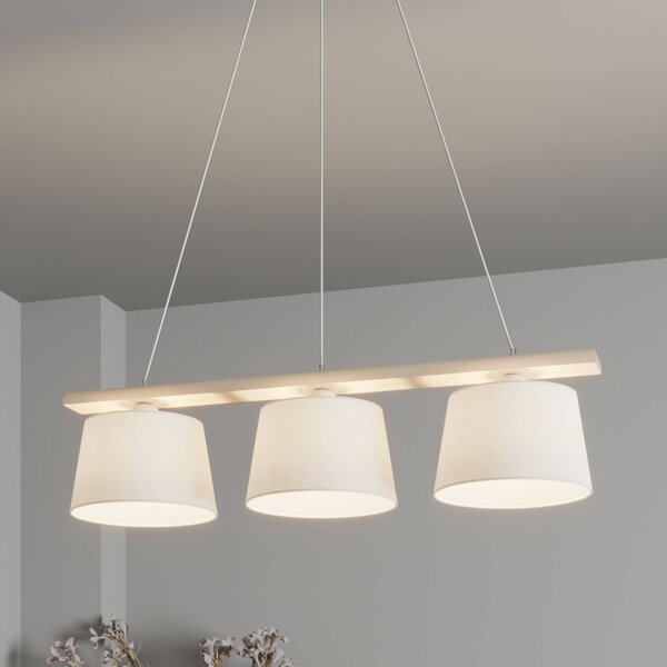 Lampa wisząca Sweden Euluna, możliwość ściemniania, salon / jadalnia, tkanina / materiał / jedwab