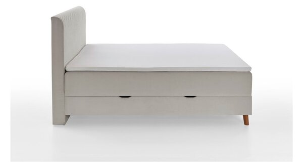 Beżowe łóżko boxspring ze schowkiem 180x200 cm Memphis − Meise Möbel