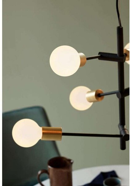 Lampa Wisząca Nordlux, Josefine, ściemnialny, czarny, salon, metal, nowoczesny